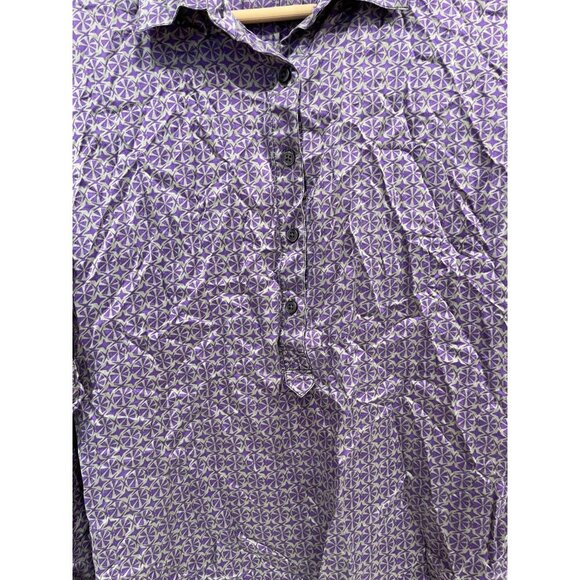 Cabi Women's Pullover 100% Silk Blouse Medium Long Sleeves Collared Career - Picture 6 of 9